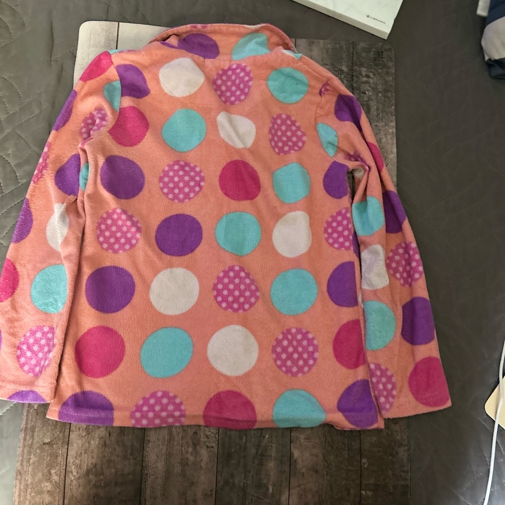 Colorful Polka Dot Fleece Jacket